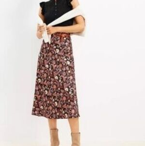 NEW LOFT Paisley Print Women's Skirt M